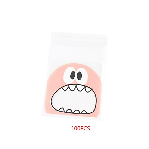100 Pcs Self Adhesive Christmas Cookies Candy Packaging Bags Fit for Xmas Gift